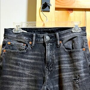 American eagle black denim jeans size 28/34 air flex 360